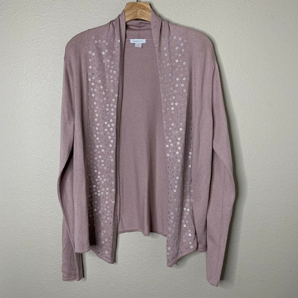 Garnet Hill Cashmere Blend Large Cardigan Draped